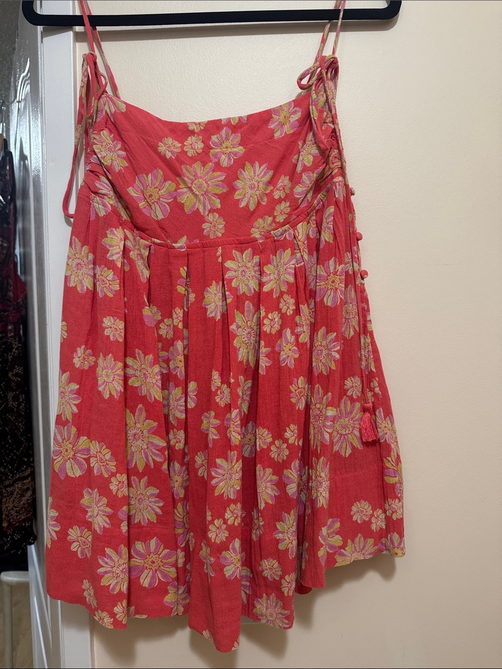 Free People pink Floral summer Top